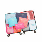 Kit Bolsas Organizadoras Para Mala de  Viagem - 6 pçs